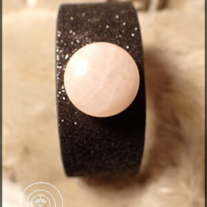 Quartz rose et cuir